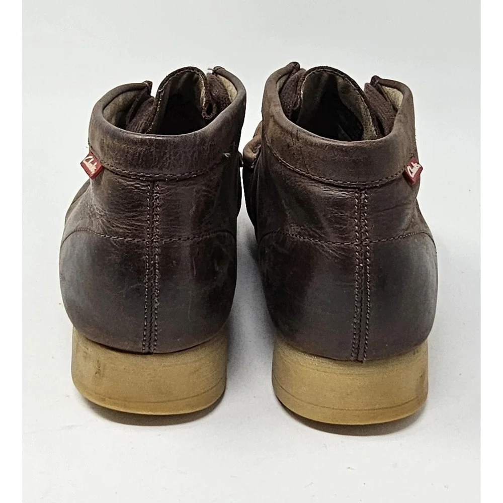 Clarks Shoes Mens Size 9 Brown Leather Moccasin Chukka Crepe Sole Casual